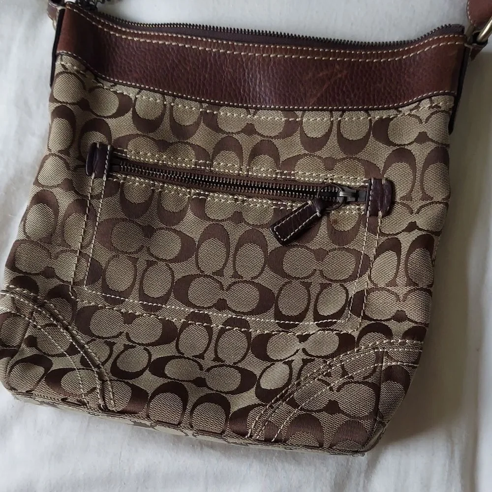 Vintage Coach Signature C Monogram Crossbody Bag - Picture 5 of 16